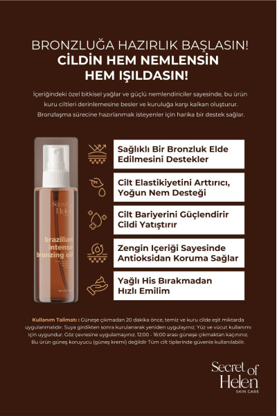 Secret of Helen Brazilian Bronzlastirici Yağ  150ml