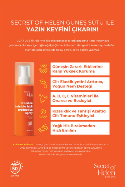Brazilian Yüksek Güneş Korumalı Sprey 150 ml